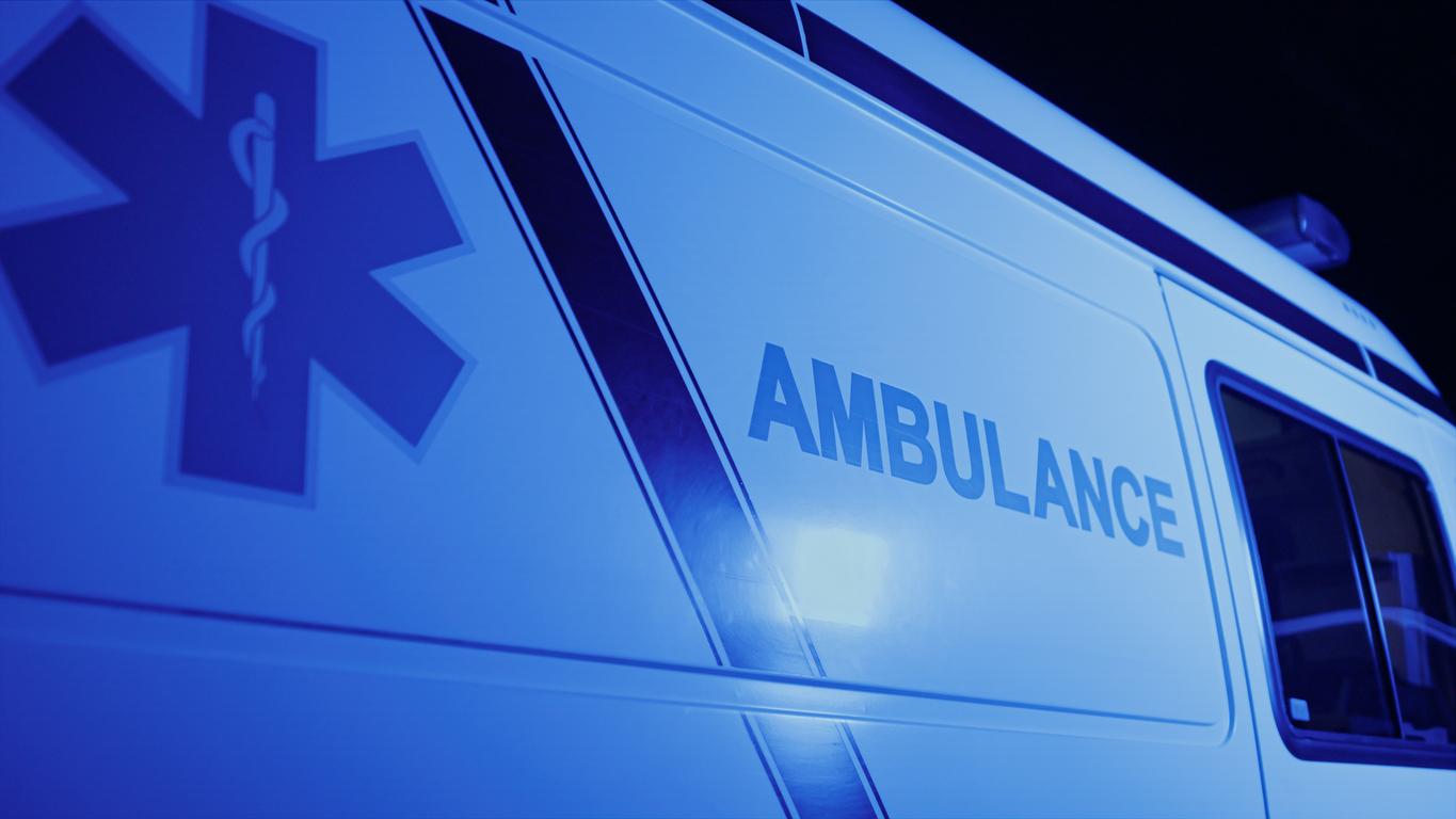 The side of an Ambulance vehicle